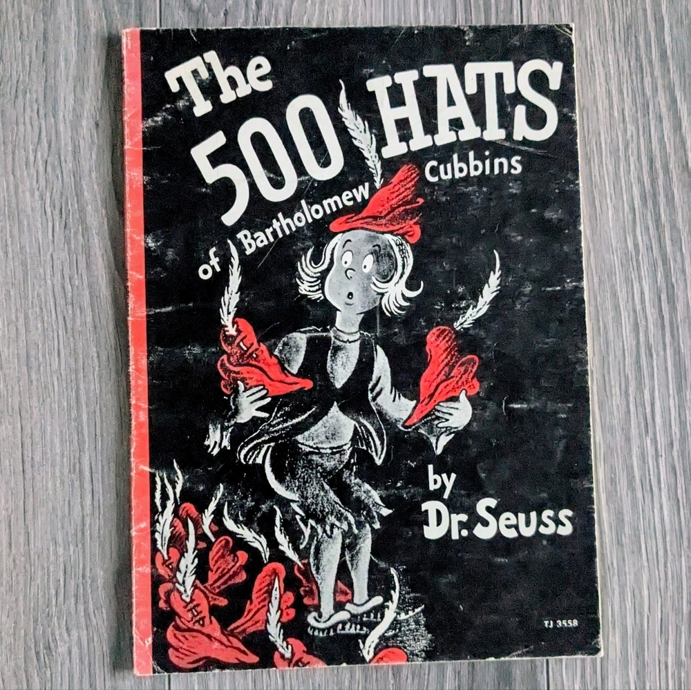 1938 The 500 Hats of Bartholomew Cubbins by Dr. Seuss - Rare Vintage Classic
